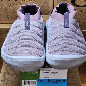 Whakata Puffy, Lupine, NIB, $100 retail, casual, comfy slippers, PrimaLoft Bio